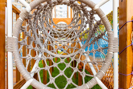 rope tunnel for children to play in a residential area