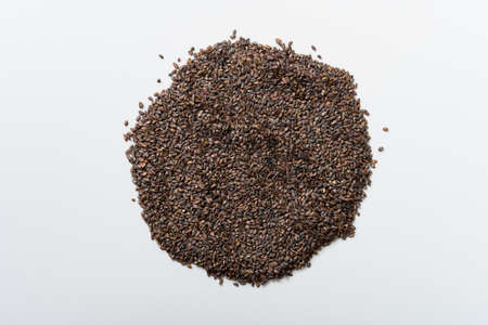 top view herb CheQianZi or Plantaginis Semen or Asiatic Plantain Seedの写真素材