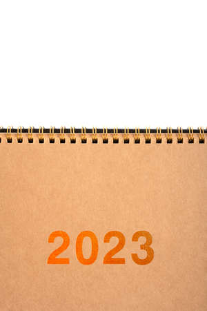 2023 calender with copy space at vertical composition