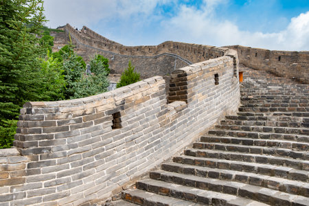 part of the YanMenGuan Chinese Great Wall in ShanXi horizontal compositionの写真素材