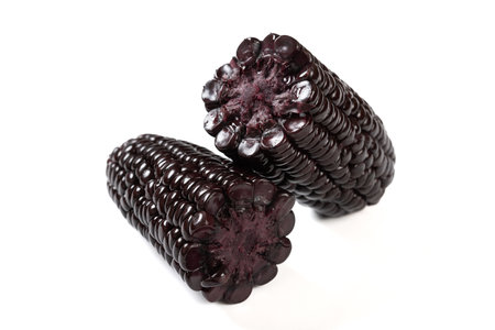 black corn on a white background