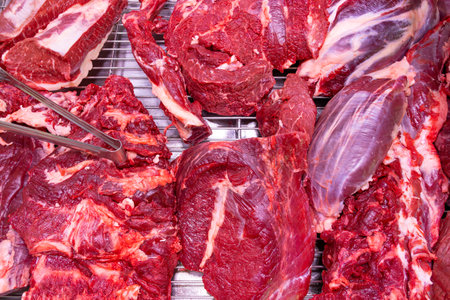 fresh beef on the marketの写真素材