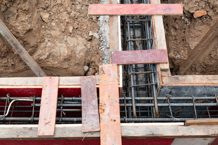 base works of a construstion site of a new house