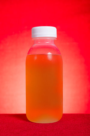 bottle of snow pear herbal gel with chrysanthemum and sea coconutの写真素材