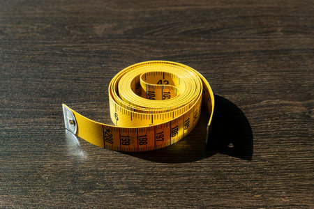 flexible tape measure on the table