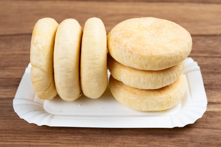 angle view traditional Cantonese snack at horizontal compositionの写真素材