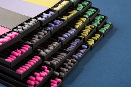 angle view multi color matchboxes