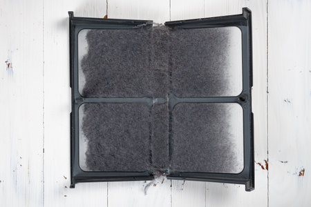 top view lint trap for a clothes dryerの写真素材