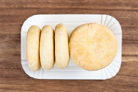 top view traditional Cantonese cake at horizontal composition