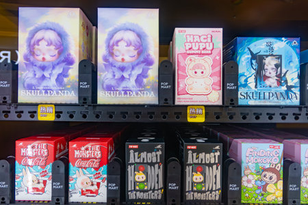 QingYuan GuangDong China-October 5 2025:  Pop Mart in a shopping mall.のeditorial素材