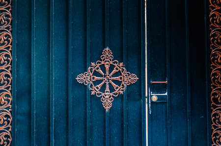 Carved iron doorの写真素材