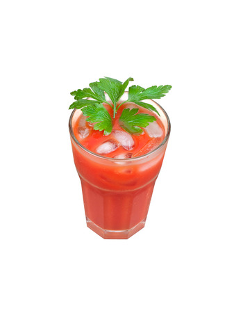 Bloody mary cocktail isolated on a white backgroundの写真素材