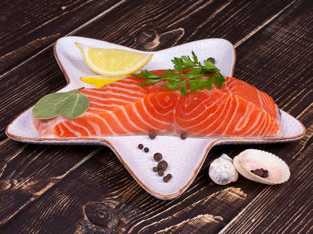 Fresh salmonの写真素材