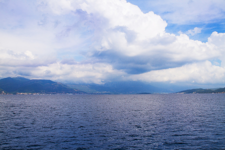 Mountains and sea landscape. Sky above the sea の写真素材