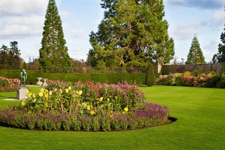 Enniskerry, County Wicklow, Ireland - October 28, 2019: Powerscourt House and Gardens is one of Ireland top tourist attractionのeditorial素材