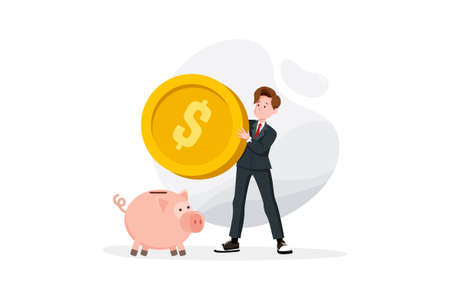 Business Vector Illustration concept. Can use for web banner, infographics, hero images. Flat illustration isolated on white background.のイラスト素材