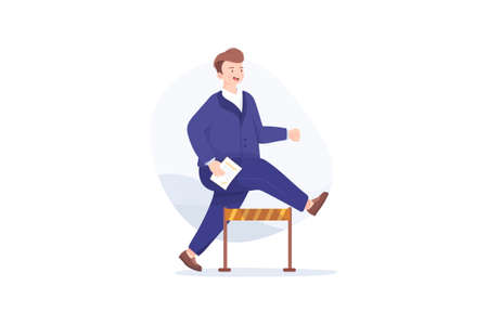 Business & Startup Vector Illustration concept. Can use for web banner, infographics, hero images. Flat illustration isolated on white background.のイラスト素材