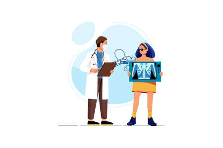 Healthcare & Medical Vector Illustration concept. Can use for web banner, infographics, hero images. Flat illustration isolated on white background.のイラスト素材
