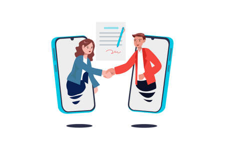 Business & Startup Vector Illustration concept. Can use for web banner, infographics, hero images. Flat illustration isolated on white background.のイラスト素材