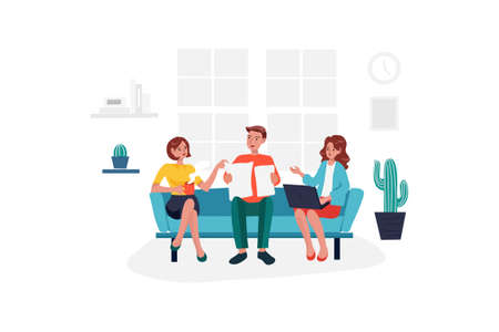 Business & Startup Vector Illustration concept. Can use for web banner, infographics, hero images. Flat illustration isolated on white background.のイラスト素材