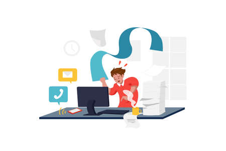 Business & Startup Vector Illustration concept. Can use for web banner, infographics, hero images. Flat illustration isolated on white background.のイラスト素材