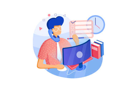Business & Startup Vector Illustration concept. Can use for web banner, infographics, hero images. Flat illustration isolated on white background.のイラスト素材