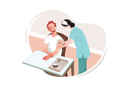 Healthcare & Medical Vector Illustration concept. Can use for web banner, infographics, hero images. Flat illustration isolated on white background.のイラスト素材