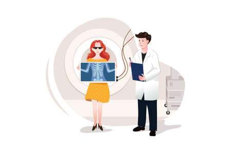 Healthcare & Medical Vector Illustration concept. Can use for web banner, infographics, hero images. Flat illustration isolated on white background.のイラスト素材