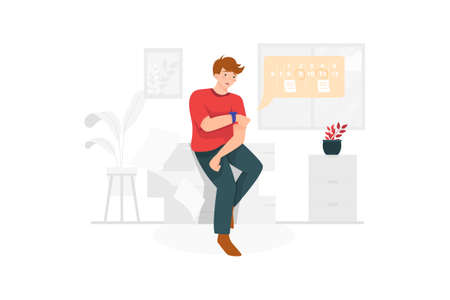 Business Vector Illustration concept. Can use for web banner, infographics, hero images. Flat illustration isolated on white background.のイラスト素材