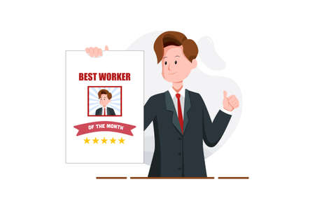 Business Vector Illustration concept. Can use for web banner, infographics, hero images. Flat illustration isolated on white background.のイラスト素材