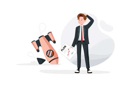 Business Vector Illustration concept. Can use for web banner, infographics, hero images. Flat illustration isolated on white background.のイラスト素材