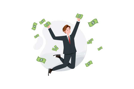 Business Vector Illustration concept. Can use for web banner, infographics, hero images. Flat illustration isolated on white background.のイラスト素材