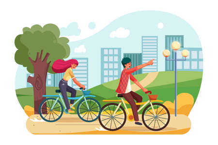 Party Outdoor Vector Illustration concept. Can use for web banner, infographics, hero images. Flat illustration isolated on white background.のイラスト素材