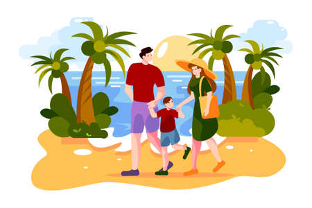 Party Outdoor Vector Illustration concept. Can use for web banner, infographics, hero images. Flat illustration isolated on white background.のイラスト素材