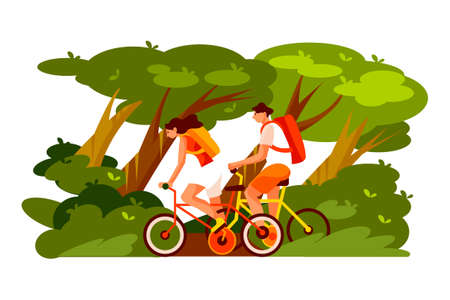 Party Outdoor Vector Illustration concept. Can use for web banner, infographics, hero images. Flat illustration isolated on white background.のイラスト素材