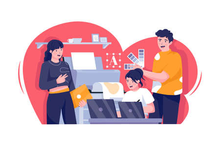Digital Marketing Vector Illustration concept. Can use for web banner, infographics, hero images. Flat illustration isolated on white background.のイラスト素材