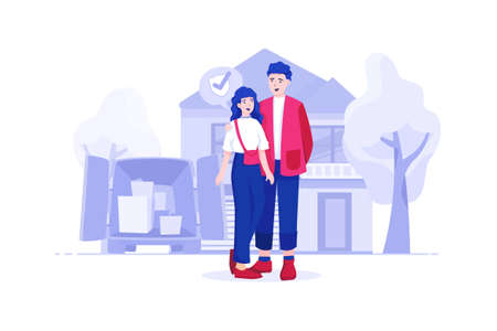 Insurance Services Vector Illustration concept. Can use for web banner, infographics, hero images. Flat illustration isolated on white background.のイラスト素材