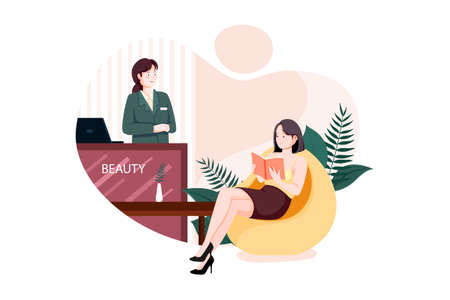 Massage Service Vector Illustration concept. Can use for web banner, infographics, hero images. Flat illustration isolated on white background.のイラスト素材