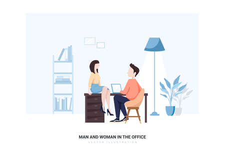 Business Vector Illustration concept. Can use for web banner, infographics, hero images. Flat illustration isolated on white background.のイラスト素材