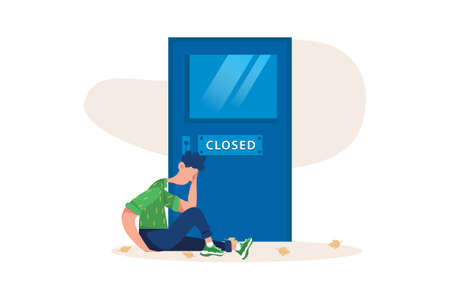 Empty States Vector Illustration concept. Can use for web banner, infographics, hero images. Flat illustration isolated on white background.のイラスト素材