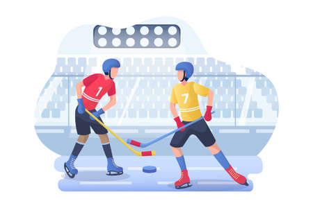 Hobbies & Sports Vector Illustration concept. Can use for web banner, infographics, hero images. Flat illustration isolated on white background.のイラスト素材