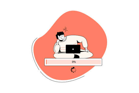 Empty States Vector Illustration concept. Can use for web banner, infographics, hero images. Flat illustration isolated on white background.のイラスト素材