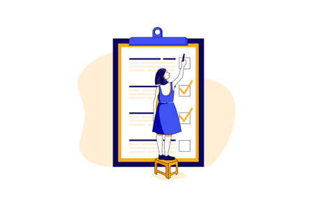 Education Vector Illustration concept. Can use for web banner, infographics, hero images. Flat illustration isolated on white background.のイラスト素材