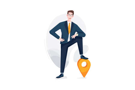 Business & Financial Vector Illustration concept. Can use for web banner, infographics, hero images. Flat illustration isolated on white background.のイラスト素材