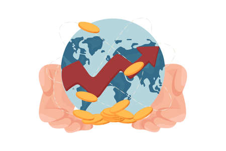 Business & Finance Vector Illustration concept. Can use for web banner, infographics, hero images. Flat illustration isolated on white background.のイラスト素材