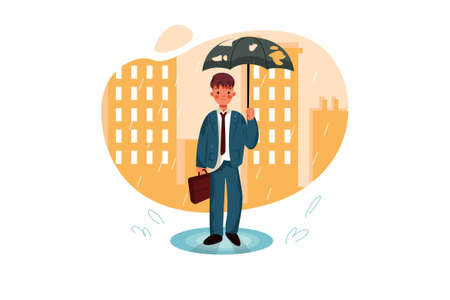 Business Illustration concept. Flat illustration isolated on white background.のイラスト素材