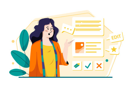 Content Creator  Illustration concept. Flat illustration isolated on white backgroundのイラスト素材