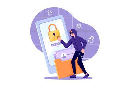 Cyber Attack Illustration concept. Flat illustration isolated on white backgroundのイラスト素材