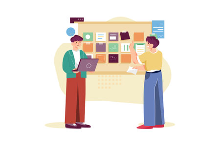 Product Teams Illustration concept. Flat illustration isolated on white backgroundのイラスト素材