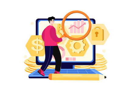 Finance Management Illustration concept. Flat illustration isolated on white backgroundのイラスト素材